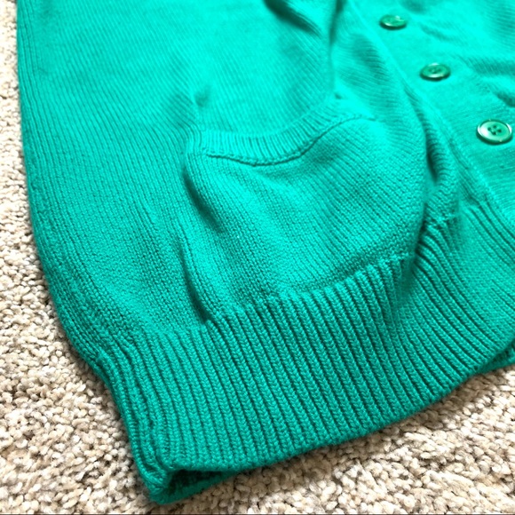 1980s Vintage Bay Club Men’s Green Cardigan Sweater Sz M - Picture 9 of 14